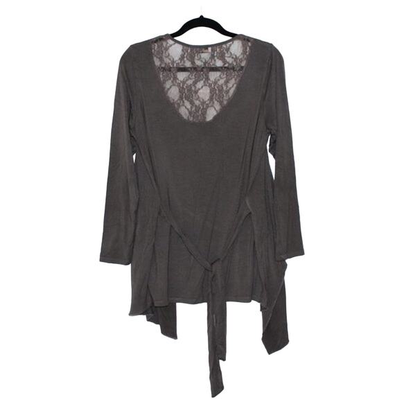 Gray Connected Cardigan and Shirt Size Large - Picture 4 of 4